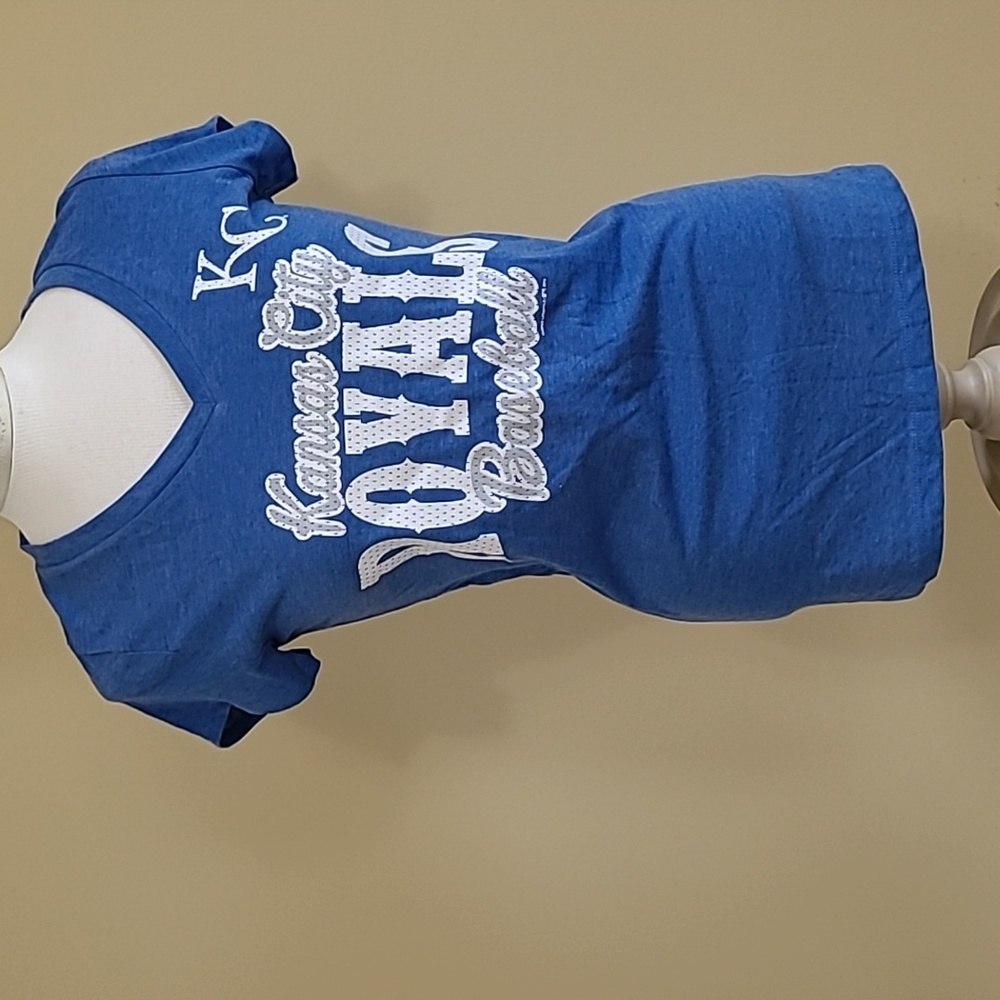 NEW MLB Kansas City Royals Baseball Womens Tshirt Short slv Campus Lifestyle Med